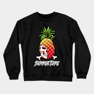 Pineapple Skull Summer Time Crewneck Sweatshirt